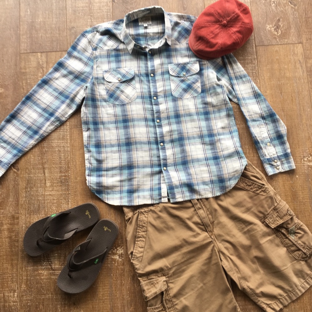 Lucky Brand plaid button down shirt